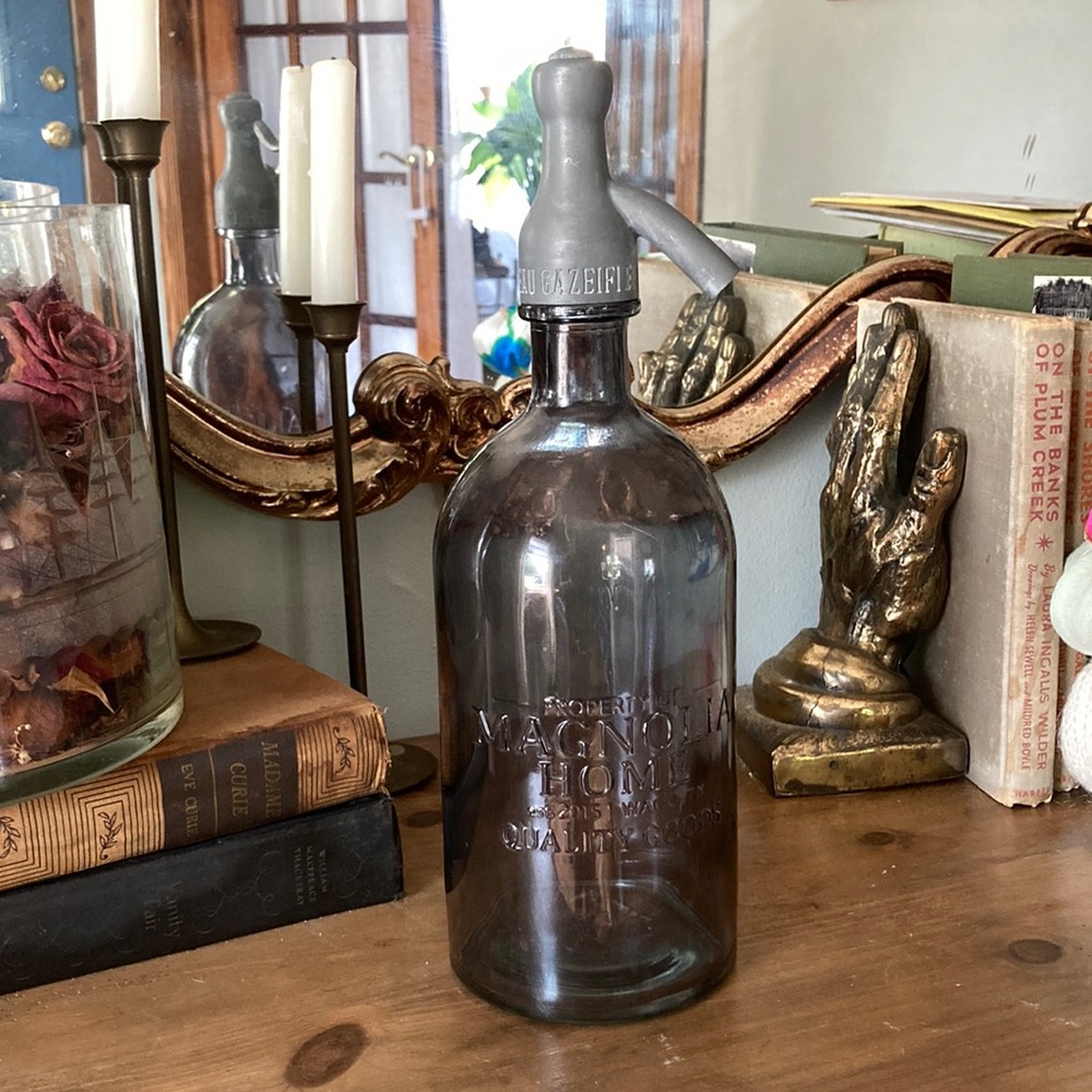 MAGNOLIA HOME  Vintage Glass Seltzer Bottle - Picture 2 of 6